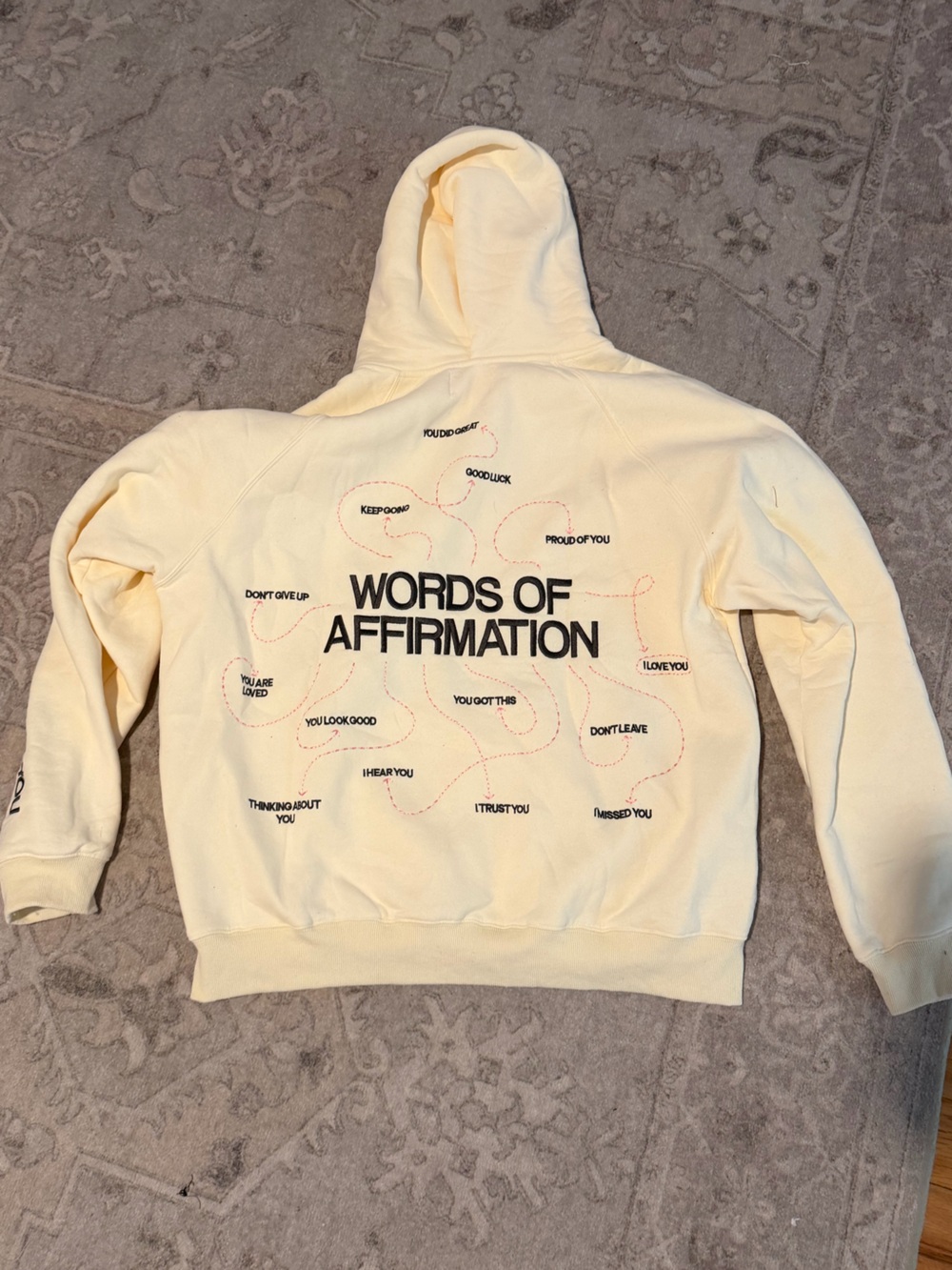 Dandy Worldwide Cream "Words of Affirmation" Hoodie